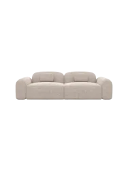 2-Sitzer Design Sofa „Nabucca“ mit Strukturstoff-Bezug Strukturstoff Beige BLOOMINGLOFT Collection