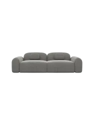 2-Sitzer Design Sofa „Nabucca“ mit Strukturstoff-Bezug Strukturstoff Grau BLOOMINGLOFT Collection