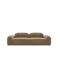 2-Sitzer Design Sofa „Nabucca“ mit Samtbezug Samtbezug Braun BLOOMINGLOFT Collection
