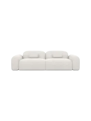 3-Sitzer Design Sofa „Nabucca“ mit Strukturstoff-Bezug Strukturstoff Weiss BLOOMINGLOFT Collection