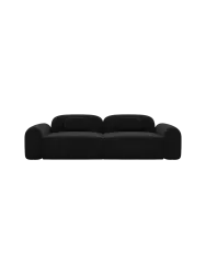 3-Sitzer Design Sofa „Nabucca“ mit Samtbezug Samtbezug Schwarz BLOOMINGLOFT Collection