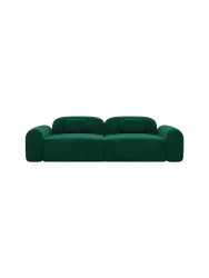 3-Sitzer Design Sofa „Nabucca“ mit Samtbezug Samtbezug Grün BLOOMINGLOFT Collection