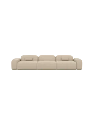 4-Sitzer Design Echtleder Sofa „Nabucca“ Echtleder Beige BLOOMINGLOFT Collection