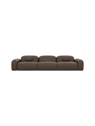 4-Sitzer Design Echtleder Sofa „Nabucca“ Echtleder Dark Brown BLOOMINGLOFT Collection