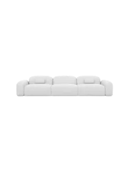 4-Sitzer Design Echtleder Sofa „Nabucca“ Echtleder White BLOOMINGLOFT Collection