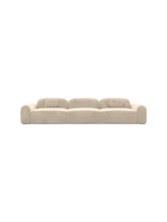 4-Sitzer Design Sofa „Nabucca“ mit Samtbezug Samtbezug Cream BLOOMINGLOFT Collection