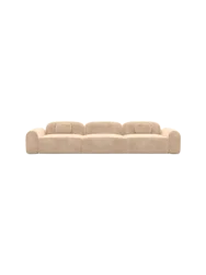 4-Sitzer Design Sofa „Nabucca“ mit Samtbezug Samtbezug Beige BLOOMINGLOFT Collection