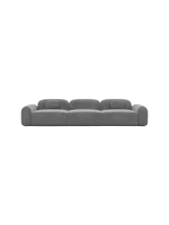 4-Sitzer Design Sofa „Nabucca“ mit Samtbezug Samtbezug Dunkelgrau BLOOMINGLOFT Collection