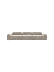 4-Sitzer Design Sofa „Nabucca“ mit Samtbezug Samtbezug Sand BLOOMINGLOFT Collection
