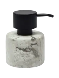 Handgefertigter, luxuriöser Seifenspender „Nero Lux“ 30 ml aus Marmor, Alba Aquanova