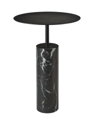 Luxuriöser, handgefertigter Beistelltisch „Nero Lux“ Marmor, Black Aquanova