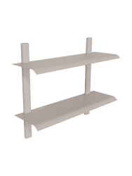 Spinder Design Wandregal Manta Braun Stahl 60 cm 48.2 cm - Farbe: taupe - Wandregal