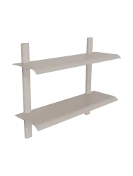 Spinder Design Wandregal Manta Braun Stahl 60 cm 48.2 cm - Farbe: taupe - Wandregal