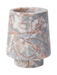 Handgefertigter, luxuriöser Zahnputzbecher „Orion“ aus Marmor, Almond Aquanova