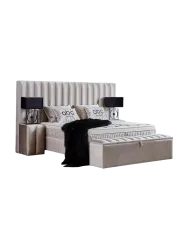 Design Boxspringbett „Oscar“, verschiedene Grössen Beige Babyface ABC Bedding
