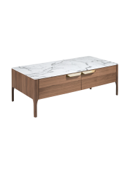 Rechteckiger Design Couchtisch „Koh Tao“ mit zwei Schubladen Angel Cerdá