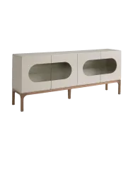 ANGEL CERDA - Sideboard ausem und Walnussholz mit Innenbeleuchtung, One Size