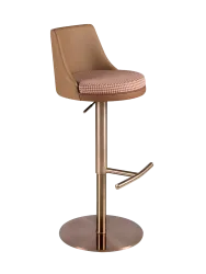 ANGEL CERDA - Drehbarer Hocker aus Stoff, One Size, Braun