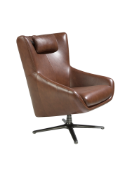 Drehbarer Echtleder Design Sessel „Olivier“ Angel Cerdá