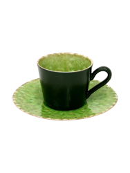 Handgefertigte Espressotasse „Riviera“ mit Untersetzer Costa Nova