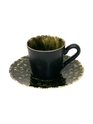 Handgefertigte Espressotasse „Riviera“ mit Untersetzer Costa Nova