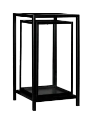Windlicht „Faos“ Schwarz, Transparent Andrea House
