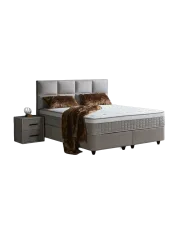 Premium Boxspringbett „Ayana“ inkl. Matratze & Topper Beige  140 x 200 cm BEDS SUPPLY