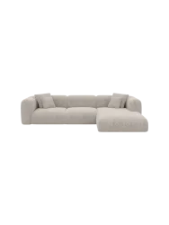 4-Sitzer Design Ecksofa „Bellinzona“ mit Bouclé-Bezug Bouclé Toffee BLOOMINGLOFT Collection