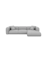 4-Sitzer Design Echtleder Ecksofa „Bellinzona“ Echtleder Dark Grey BLOOMINGLOFT Collection