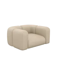 Echtleder Design Loungesessel „Bellinzona“ Echtleder Beige BLOOMINGLOFT Collection