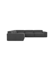 5-Sitzer Design Ecksofa „Beluga“ mit Strukturstoff-Bezug Strukturstoff Anthrazit BLOOMINGLOFT Collection