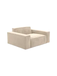Design Loungesessel „Beluga“ mit Samtbezug Samtbezug Cream BLOOMINGLOFT Collection