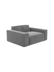 Design Loungesessel „Beluga“ mit Samtbezug Samtbezug Dunkelgrau BLOOMINGLOFT Collection