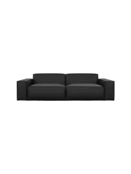2-Sitzer Design Echtleder Sofa „Beluga“ Echtleder Schwarz BLOOMINGLOFT Collection