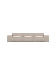 4-Sitzer Design Sofa „Beluga“ mit Strukturstoff-Bezug Strukturstoff Beige BLOOMINGLOFT Collection