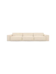 4-Sitzer Design Sofa „Beluga“ mit Strukturstoff-Bezug Strukturstoff Cream BLOOMINGLOFT Collection