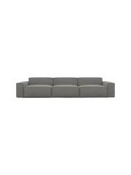 4-Sitzer Design Sofa „Beluga“ mit Strukturstoff-Bezug Strukturstoff Grau BLOOMINGLOFT Collection
