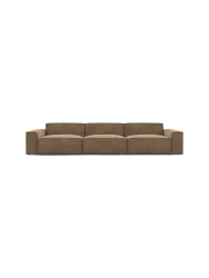 4-Sitzer Design Sofa „Beluga“ mit Samtbezug Samtbezug Braun BLOOMINGLOFT Collection