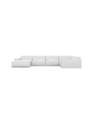 6-Sitzer Design Echtleder Panorama-Sofa „Beluga XL“ Echtleder White BLOOMINGLOFT Collection