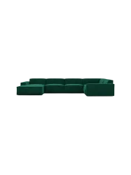 6-Sitzer Design Panorama-Sofa „Beluga XL“ mit Samtbezug Samtbezug Grün BLOOMINGLOFT Collection