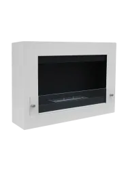Design Bioethanol Wandkamin „Nebraska“, weiss CACHFIRES