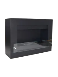 Design Bioethanol Wandkamin „Nebraska“, schwarz CACHFIRES
