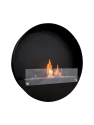 Design Bioethanol Wandkamin „Delaware“, Schwarz, ø 80 cm CACHFIRES