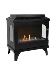 Design Bioethanol Kaminofen „Atlanta Single“ Schwarz CACHFIRES