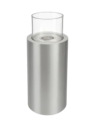 Design Bioethanol Säulenkamin „Dualis“ Silber CACHFIRES