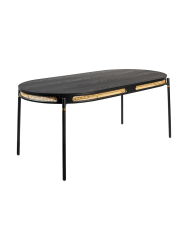Ovaler Design Esstisch „Don`t stop the Webbing“ 180 x 90 cm Bold Monkey