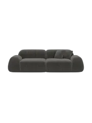3-Sitzer Design Sofa „Lumera“, Cordsamt Cordsamt Dunkelgrau BLOOMINGLOFT Collection