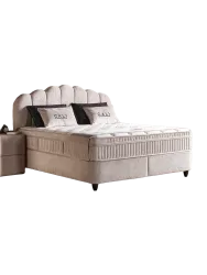Design Boxspringbett „Cali“, verschiedene Grössen Beige SCANDIBEDDING