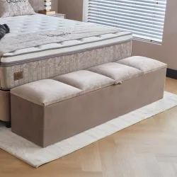 Design Boxspringbett „Calisto“, verschiedene Grössen Beige ABC Bedding