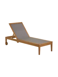 Design Outdoor Sonnenliege „Caterino“ Natural / Grau Kave Home